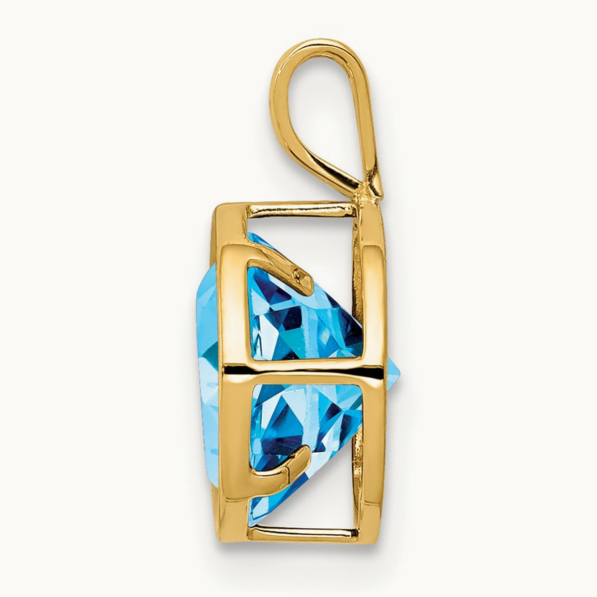 Blue Topaz bezel pendant — photo set