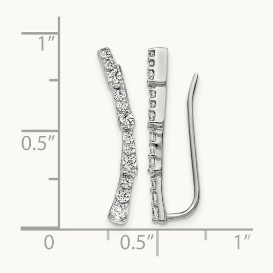 Diamond Ear Climber Earrings — photo set
