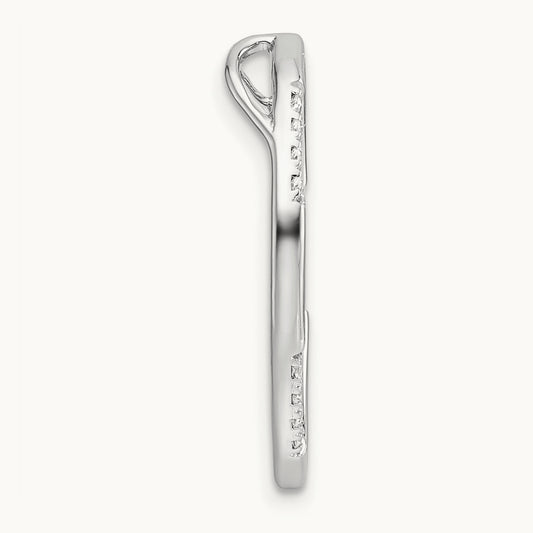 Oval Chain Slide Pendant, 0.10 ct tw Lab-Grown Diamond