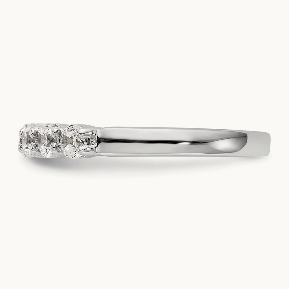 5-Stone Diamond Band, 14K White Gold
