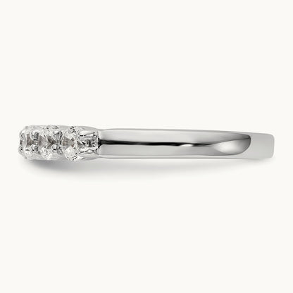5-Stone Diamond Band, 14K White Gold