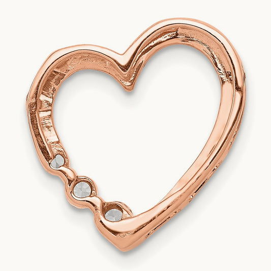 1/6ct. Diamond Heart Chain Slide — photo set