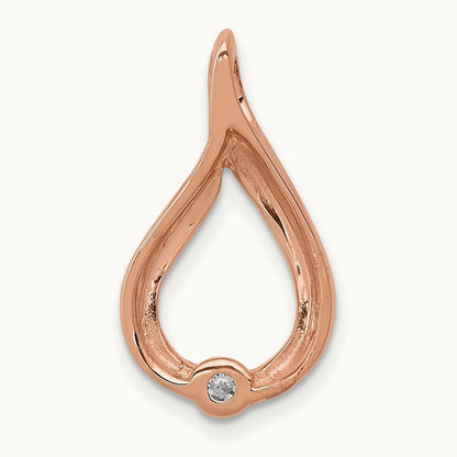 1/10ct. Diamond Teardrop Chain Slide — photo set