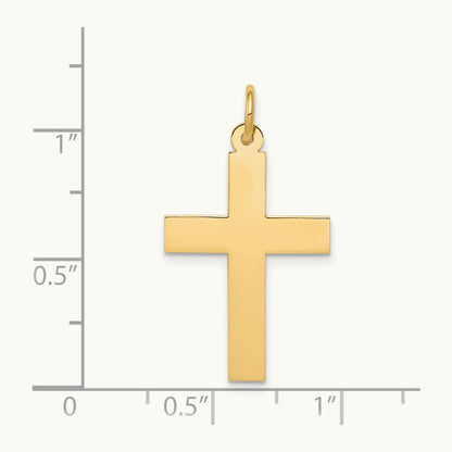 Polished Cross Pendant, 14K