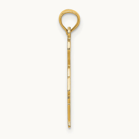 Little Boy Walking Charm, 14K