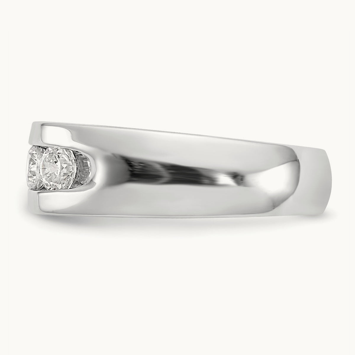 5-Stone Diamond Channel Band, 14K White Gold