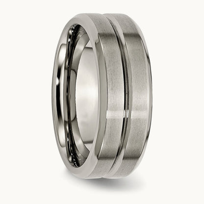 Brushed and Polished Grooved Beveled Edge Band — photo set