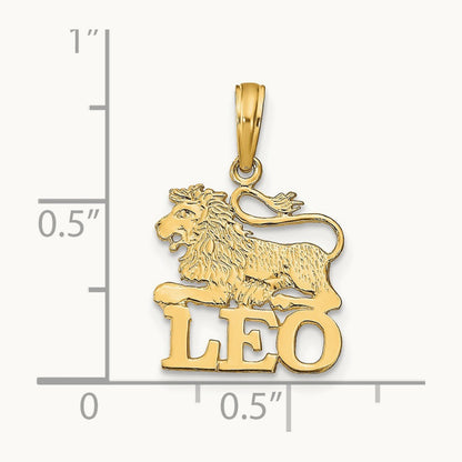 LEO Zodiac Charm — 14K Yellow Gold