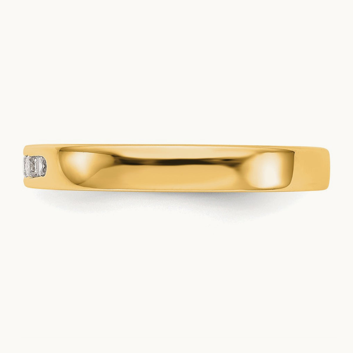 Setting: 5- Stone Closed Channel Band Mounting, 1.9mm — 14K Yellow Gold