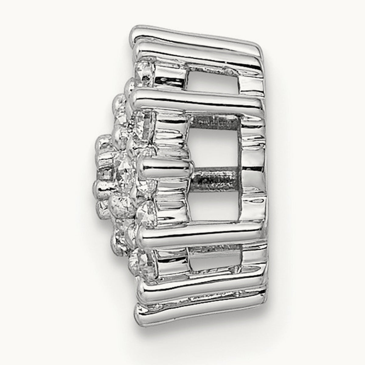 Chain Slide Pendant, 0.25 ct tw Lab-Grown Diamond — 14K White Gold