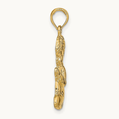 Praying Boy Pendant, 14K