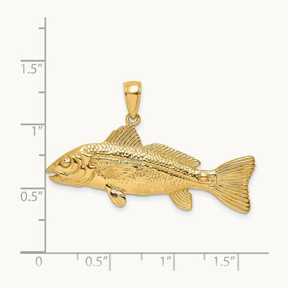 3-D Red Fish Charm — 14.8mm