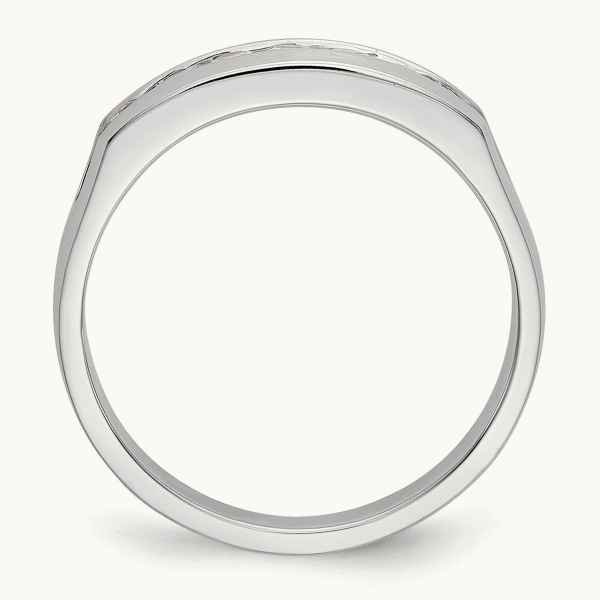 Diamond Men's Band, 14K White Gold