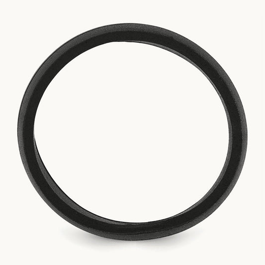 Silicone Black 8.50mm Grooved Band