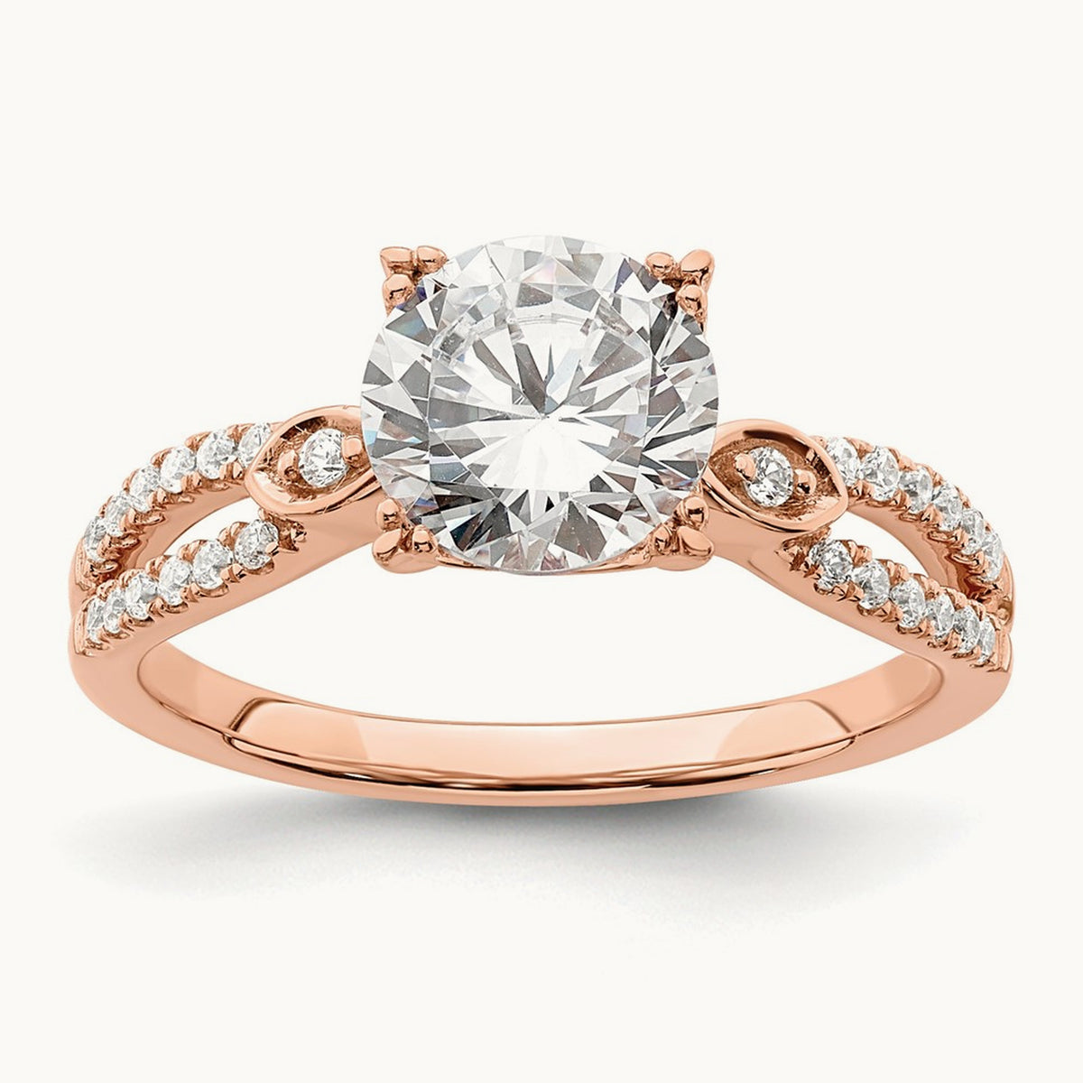 Round Semi-Mount Engagement Ring — 1 1/2 ct, 7