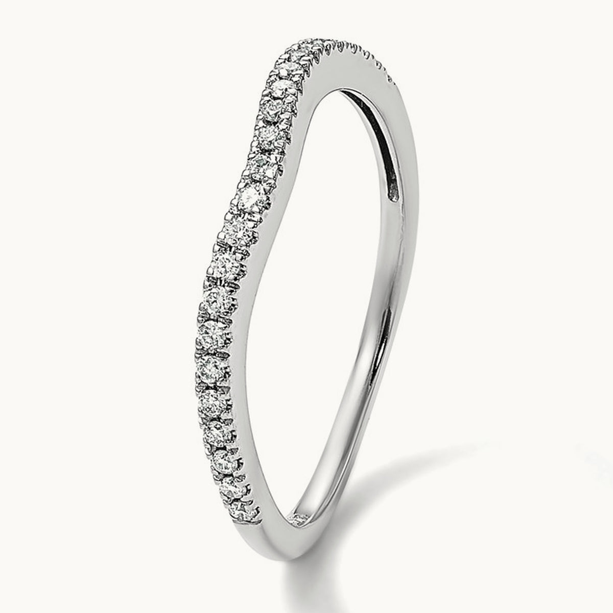 Diamond Wedding Band, 14K White Gold
