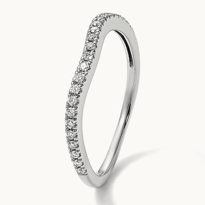 Diamond Wedding Band, 14K White Gold