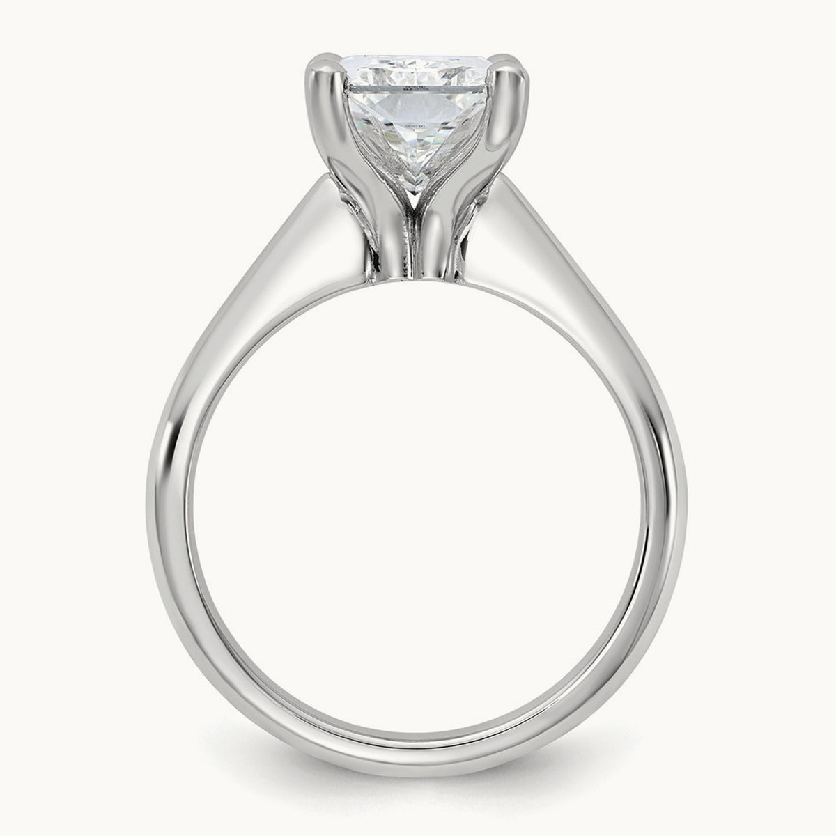 Radiant 8X Ring, 4.00 ct tw Lab-Grown Diamond — 14K White Gold