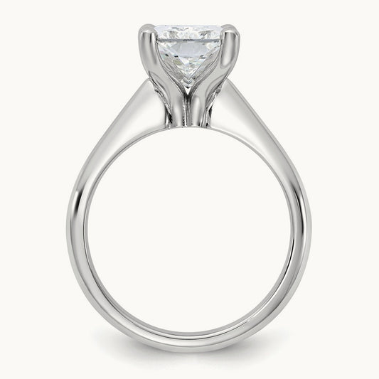 Radiant 8X Ring, 4.00 ct tw Lab-Grown Diamond — 14K White Gold