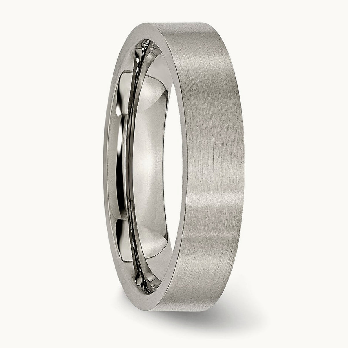Titanium Flat 5mm Brushed Band
