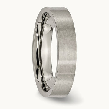 Titanium Flat 5mm Brushed Band
