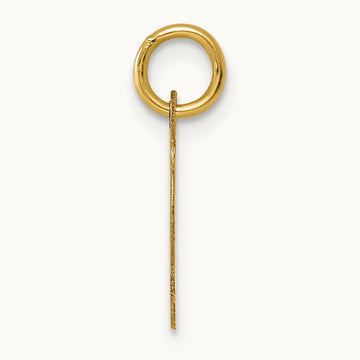 Small Script Letter J Initial Charm, 14K