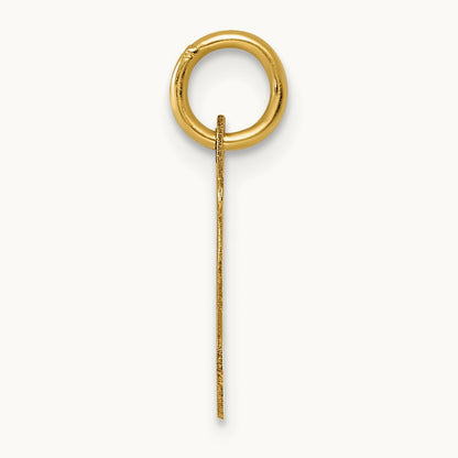 Small Script Letter J Initial Charm, 14K