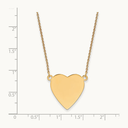 Plain .013 Gauge Heart Engravable Disc 18in Necklace — photo set