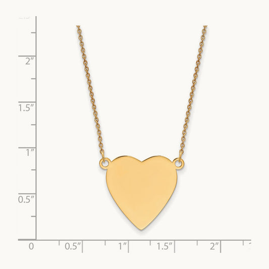 Plain .013 Gauge Heart Engravable Disc 18in Necklace — photo set