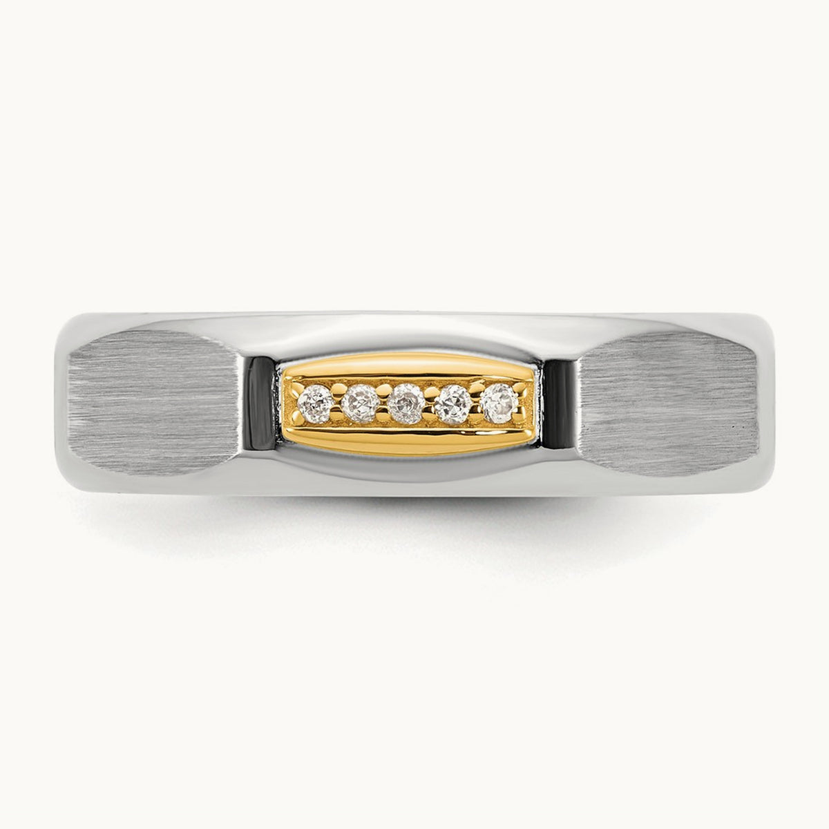 14ktt IB Goodman Mens Satin Complete 1/20ct Diamond Ring