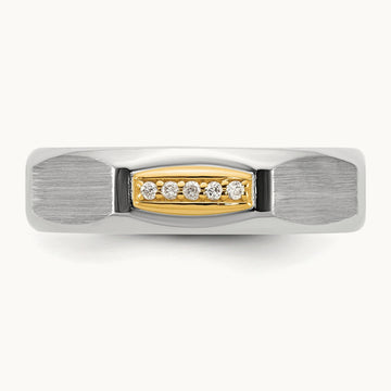 14ktt IB Goodman Mens Satin Diamond Ring Mounting