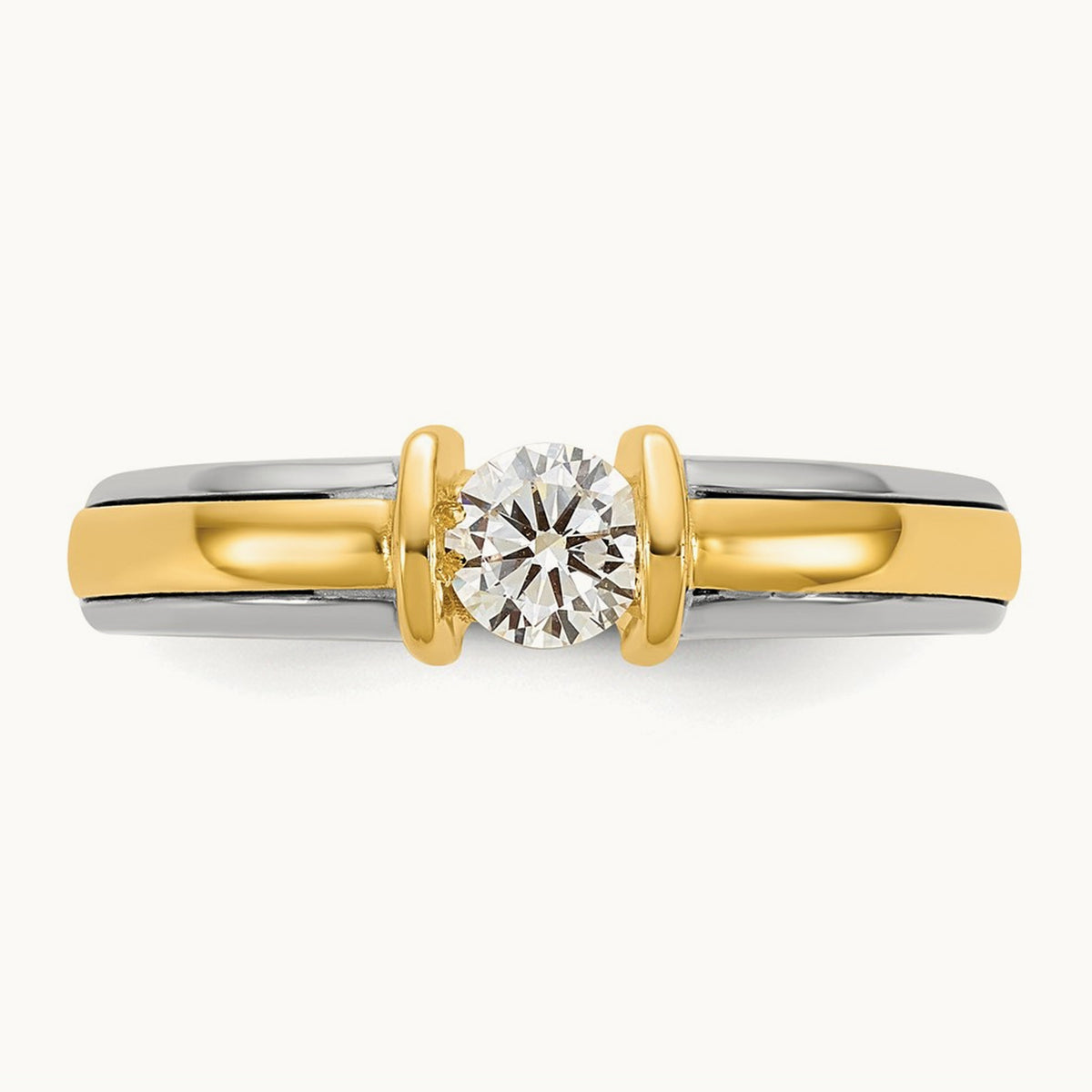 .33ct Ladies Diamond Wedding Band, 14K Two-tone