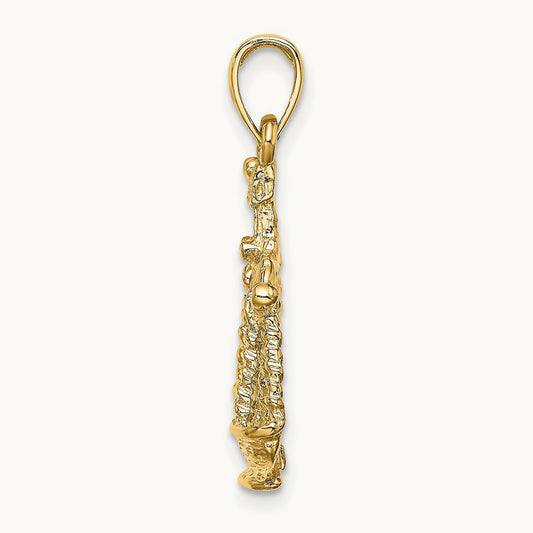 Large Libra Zodiac Charm, 14K