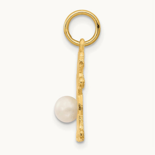 Girl Freshwater Cultured Pearl-June — 14K Yellow Gold