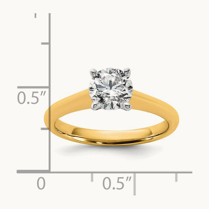 Round 8X Ring, 1.00 ct tw Lab-Grown Diamond — 14K Two-Tone