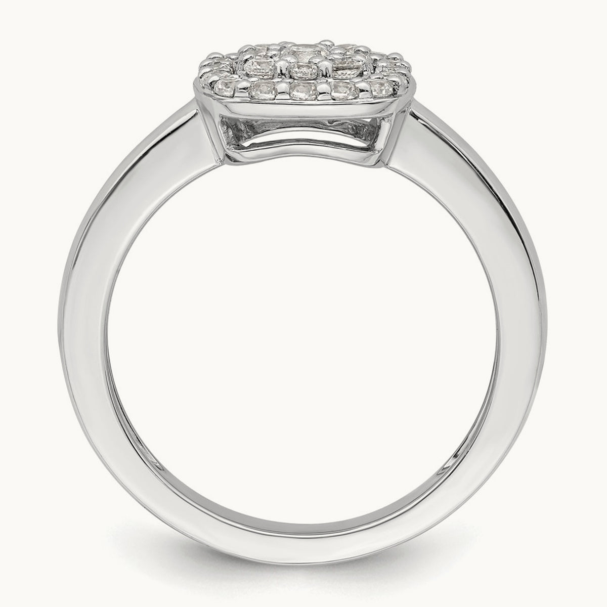Square Halo Ring, 0.25 ct tw Lab-Grown Diamond — 14K White Gold