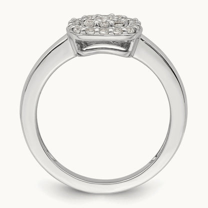 Square Halo Ring, 0.25 ct tw Lab-Grown Diamond — 14K White Gold
