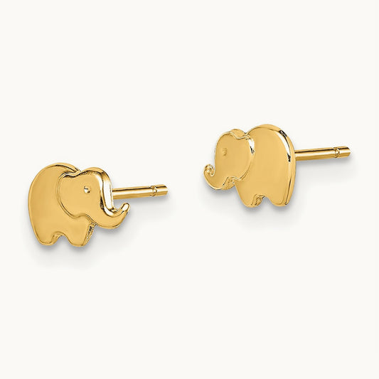 Madi K Elephant Post Earrings, 14K