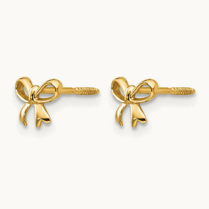 Bow Post Earrings — 6mm