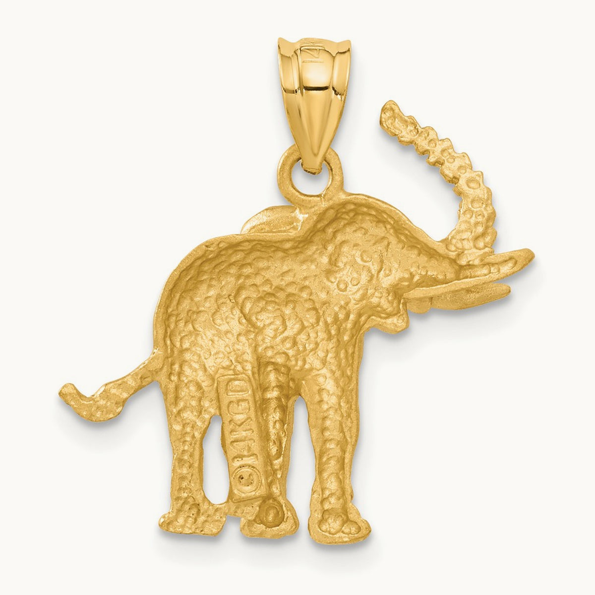 Elephant Pendant, 14K