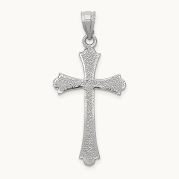 Cross Pendant, 14K White Gold