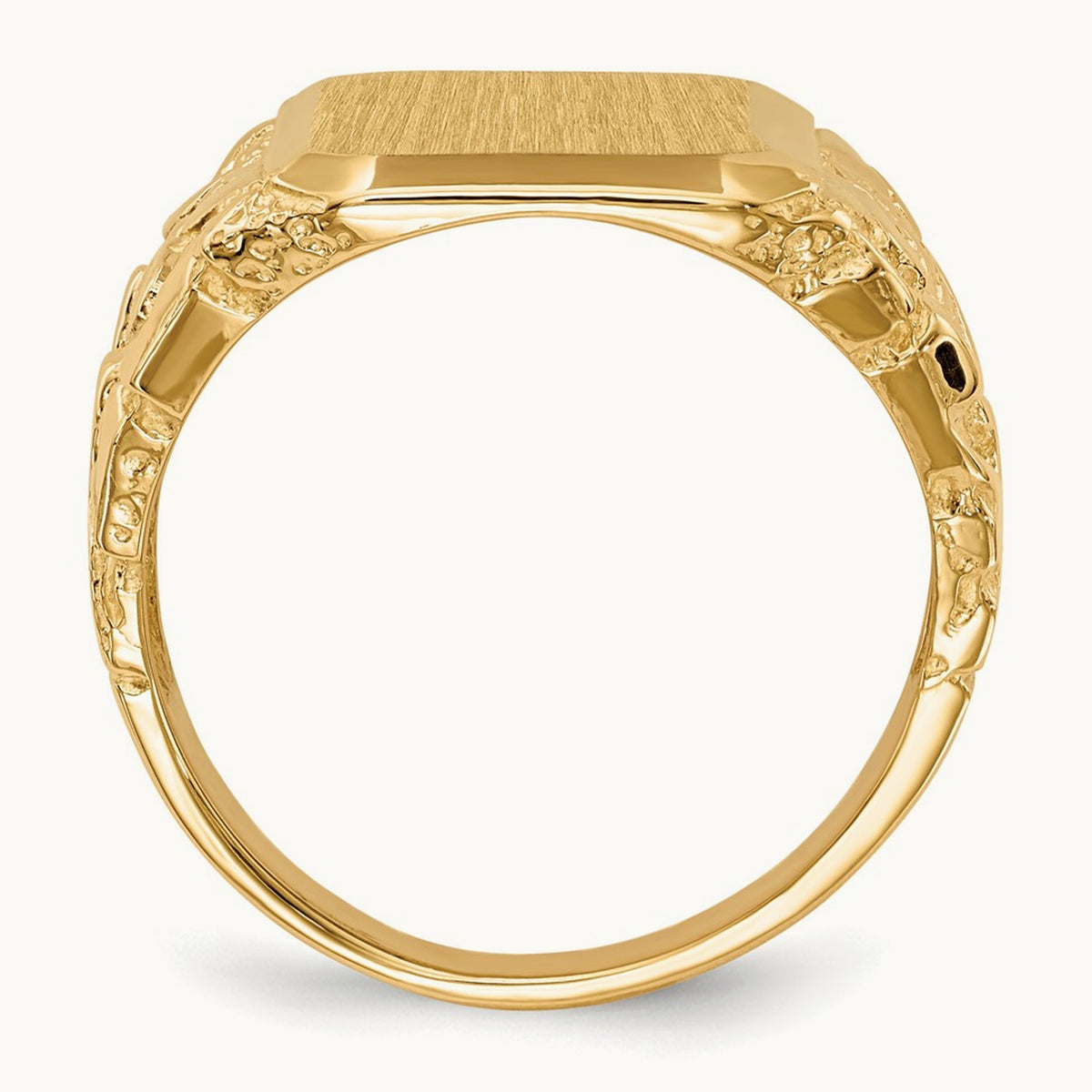 Open Back Mens Signet Ring — photo set