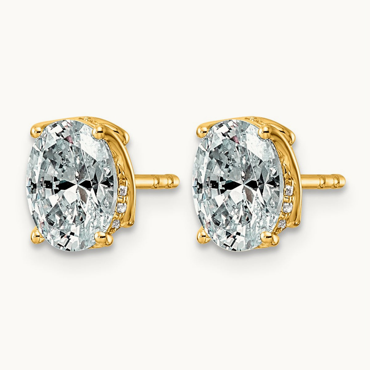 Oval Center Twist Earrings, 2.00 ct tw Lab-Grown Diamond