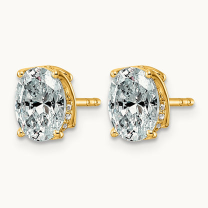 Oval Center Twist Earrings, 2.00 ct tw Lab-Grown Diamond
