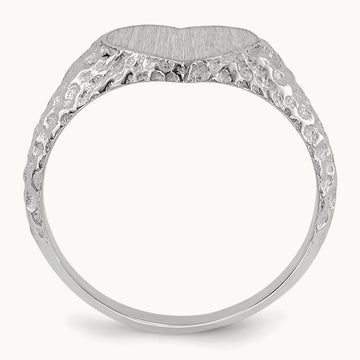 Open Back Heart Signet Ring — photo set