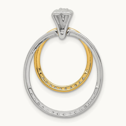 Double Circle Dangle Pendant, 0.25 ct tw Lab-Grown Diamond