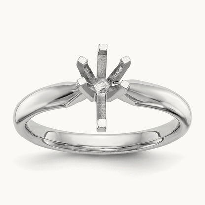 3/4ct. Tulip-Head Comfort-Fit Pear Solitaire Mounting, 14K White Gold