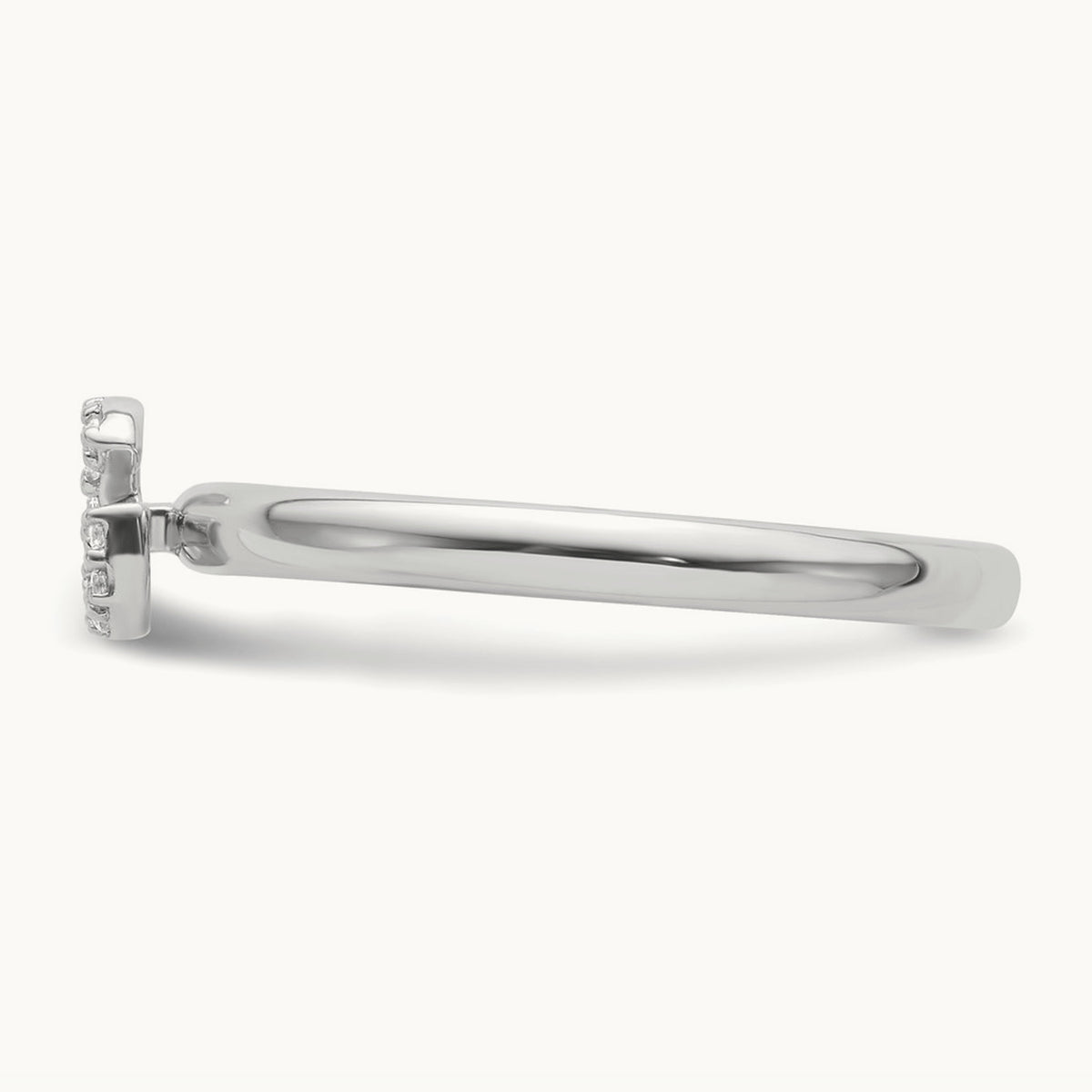 Stackable Diamond Ring — 14K White Gold, G