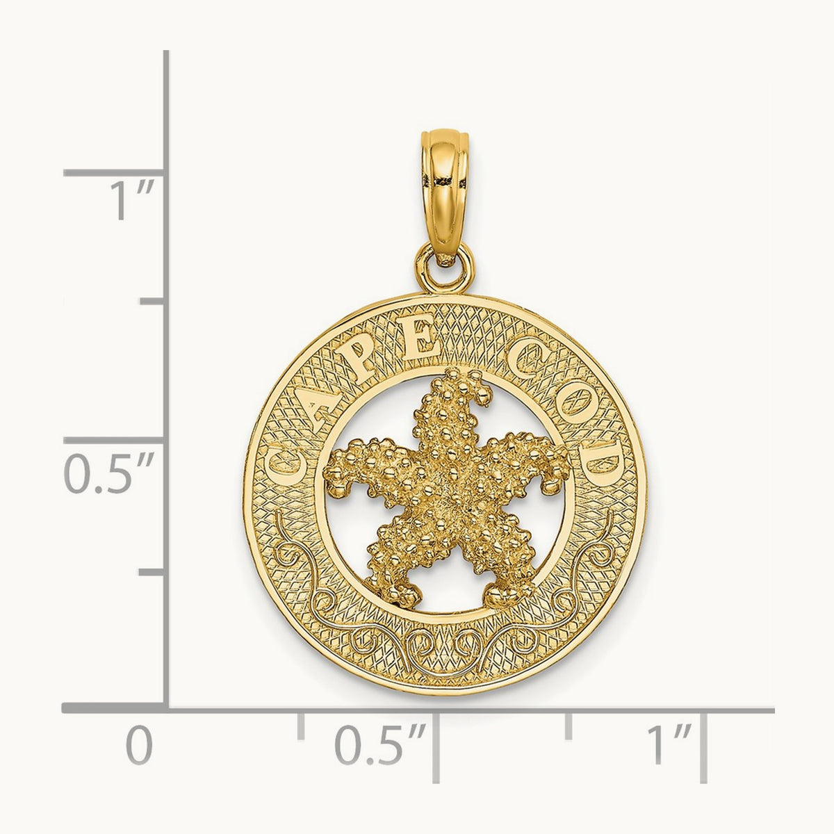 CAPE COD Starfish Charm, 14K