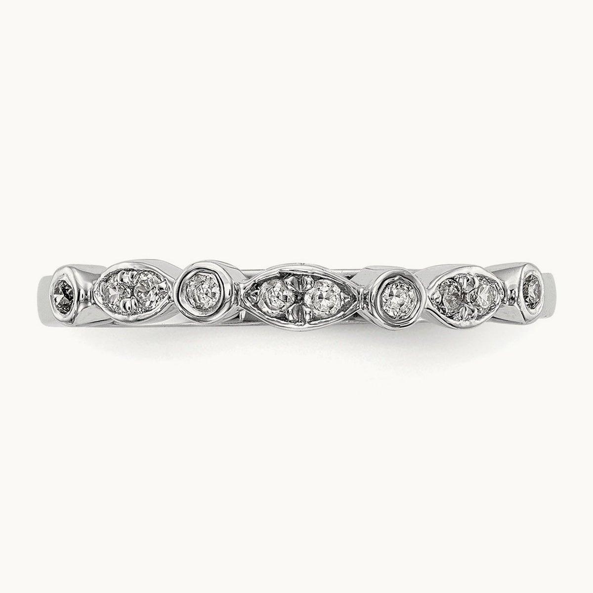 Diamond Wedding Band, 14K White Gold